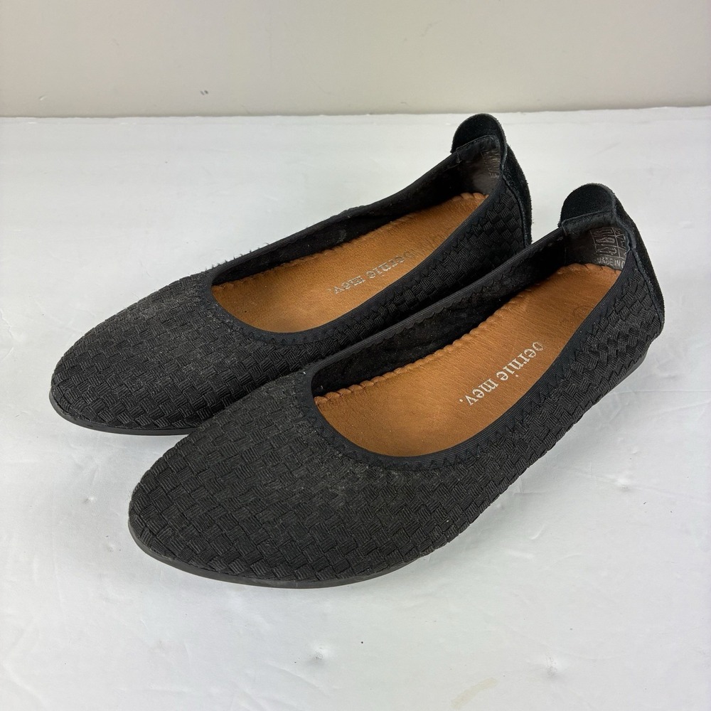 Bernie Mev Black Woven Ballet Flat Women  EU 39 US 8 Braided Comfort Shoes